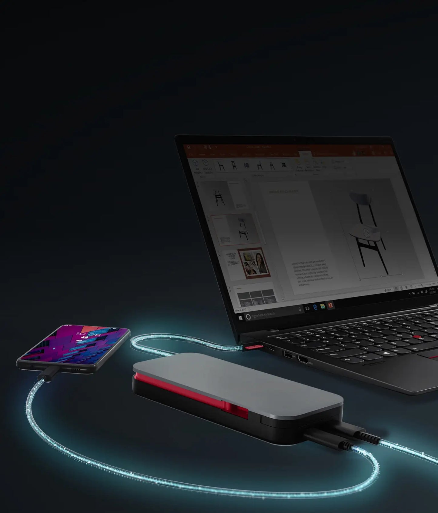 New Lenovo Go USB-C Laptop Power Bank (20000 mAh) 65W max. output, Dual USB-C connection